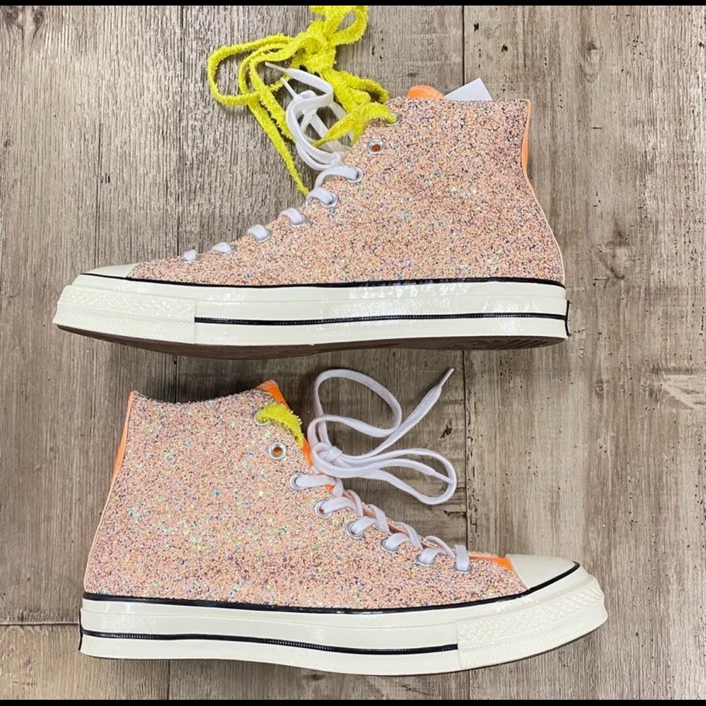 Converse X J.W. Anderson Glitter Hightop Shoes - Picture 2 of 15